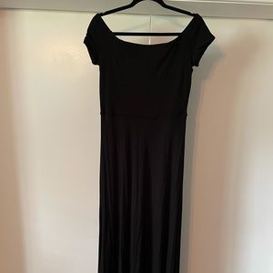 LOFT Off the Shoulder Black Maxi!